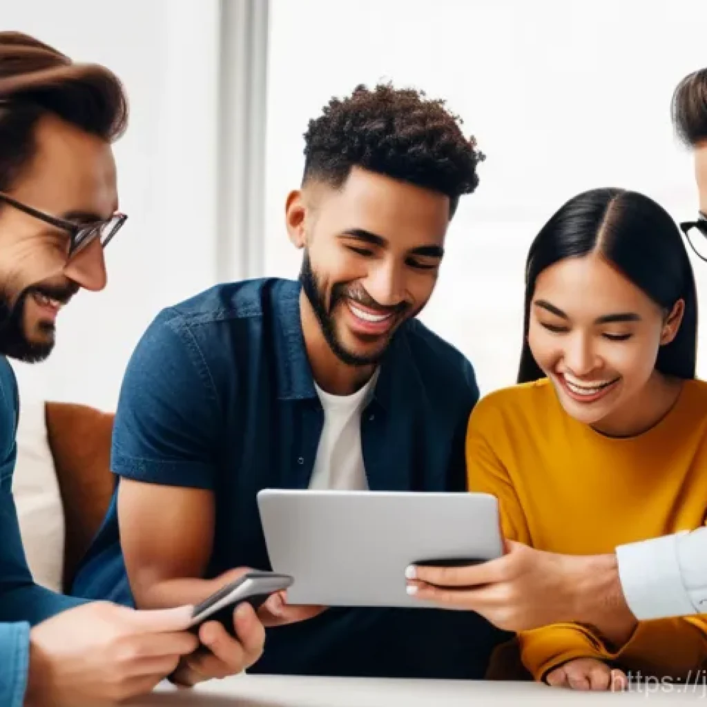 세일즈 퍼널 최적화를 위한 시나리오 기획 - **Prompt 1: Empathic Digital Engagement**
A vibrant, diverse group of individuals (men and women...